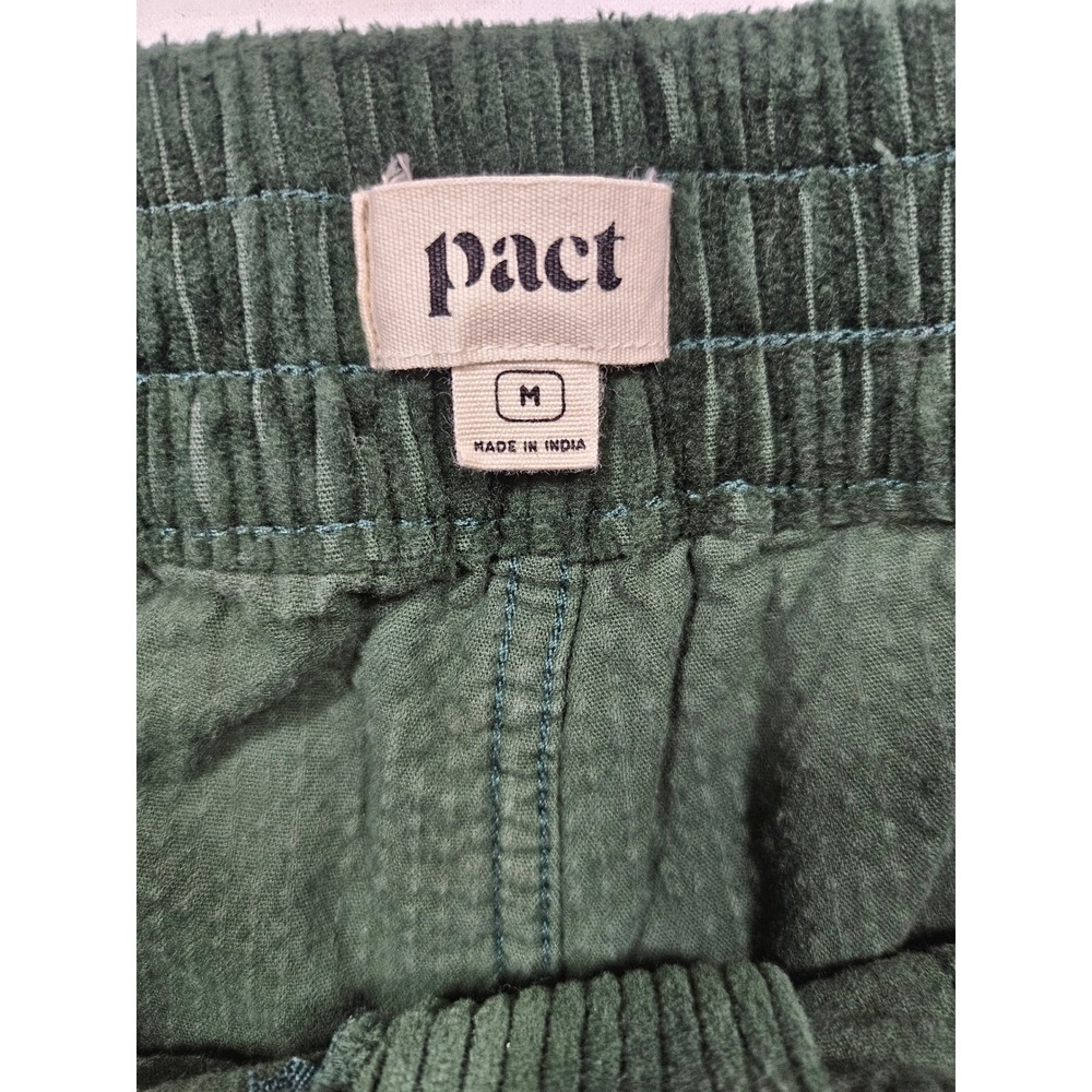 Pact Forest Green Organic Cotton Corduroy Straight Leg Utility Pants Womens Med - Picture 4 of 15